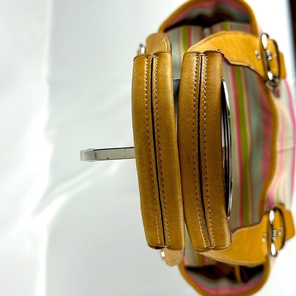 Coach Hampton Pastel Multicolor Stripe Shoulder Bag Purse No. M05S-5175 - Picture 10 of 16